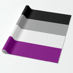 Asexual Pride Flag LGBTQ Striped Pattern Wrapping Paper