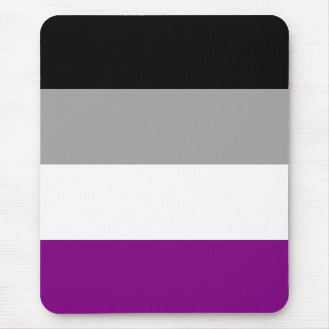 Asexual Pride Flag Mouse Mat (Front)