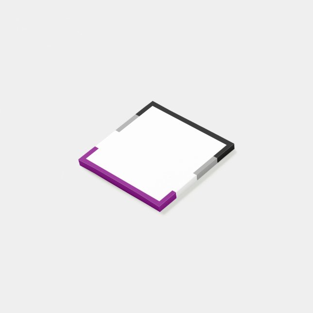Asexual Pride Flag Post-it Notes (Angled)