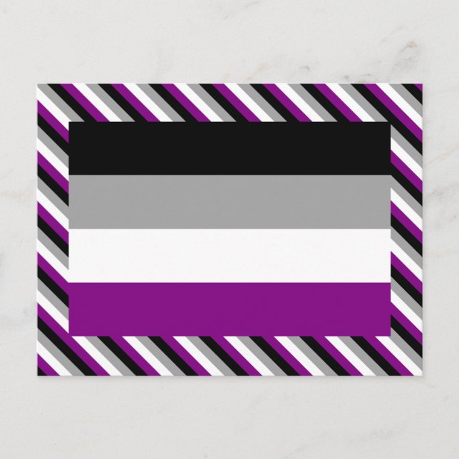 Asexual Pride Flag Postcard (Front)