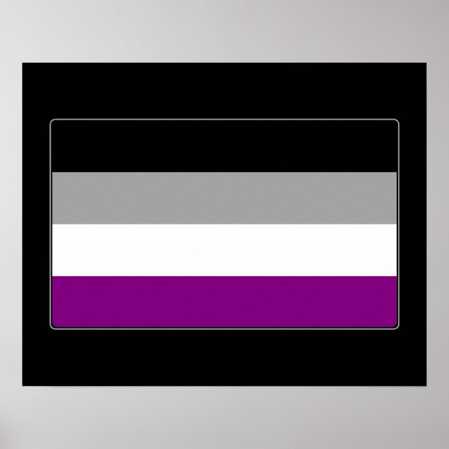 Asexual Pride Flag Poster (Front)