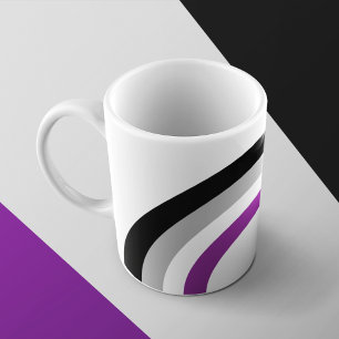 Asexual Pride Flag Rainbow Monogram Coffee Mug