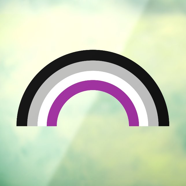 Asexual Pride Flag Rainbow Personalised Window Cling (Sheet 3)