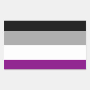 Asexual Pride Flag Rectangular Sticker