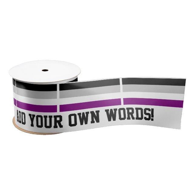 Asexual Pride Flag Satin Ribbon (Spool)