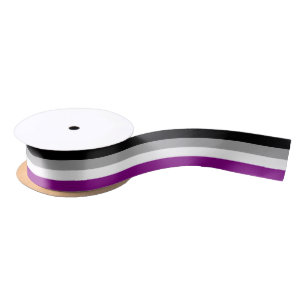 Asexual Pride Flag Satin Ribbon