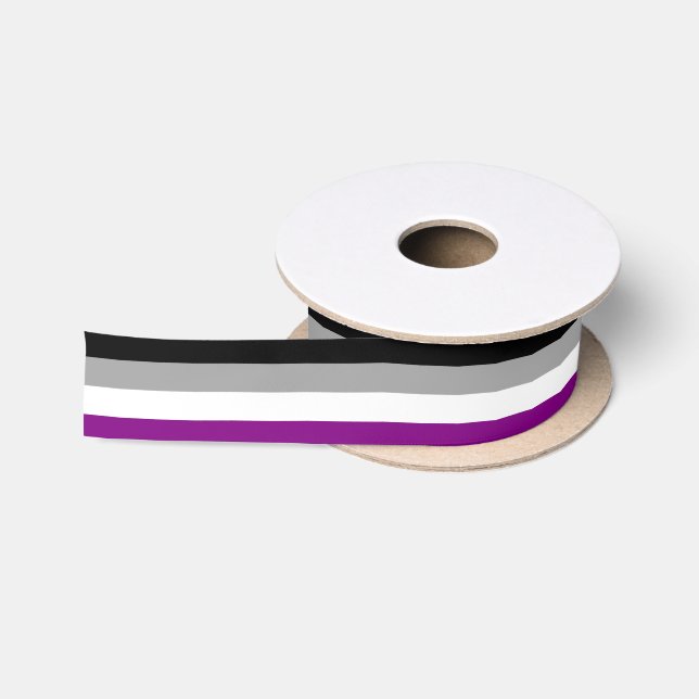 Asexual Pride Flag Satin Ribbon (Spool)