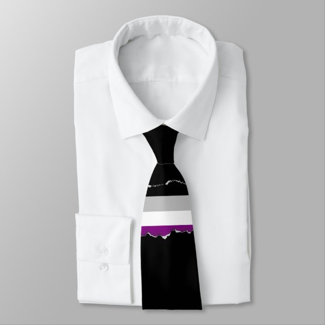 Asexual Pride Flag Tie (Tied)