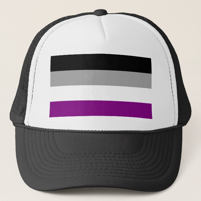 Asexual Pride Flag Trucker Hat (Front)
