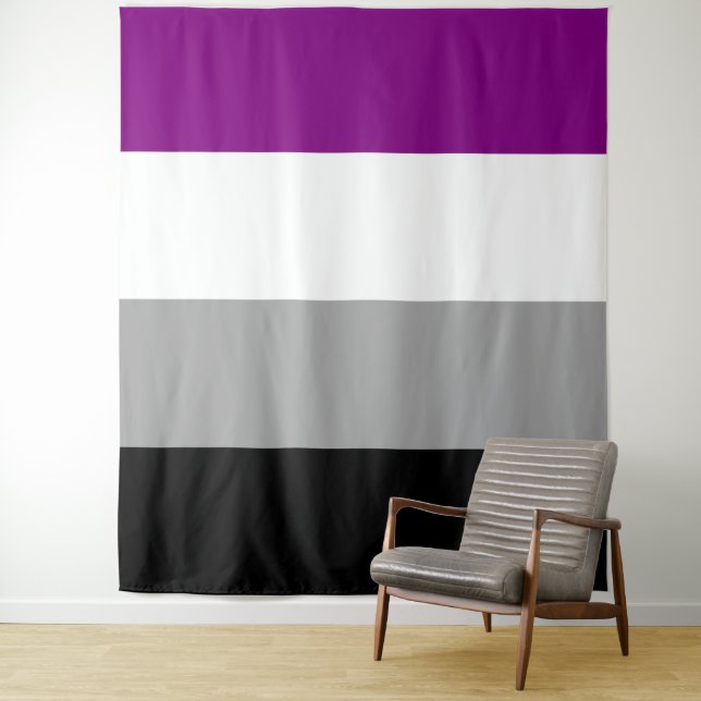 Asexual Pride Flag Vertical Tapestry (In Situ)
