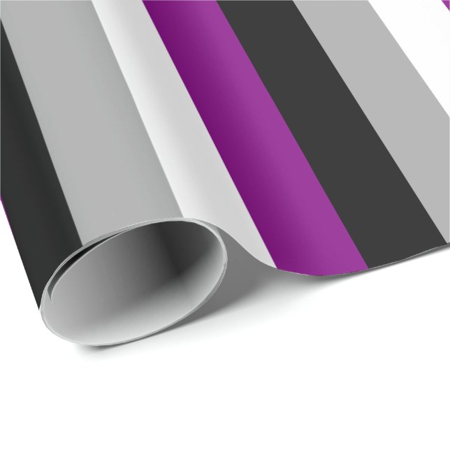 Asexual Pride Flag Vertical Wrapping Paper (Roll Corner)