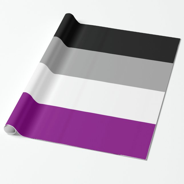 Asexual Pride Flag Wrapping Paper (Unrolled)