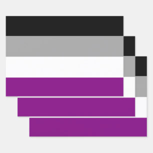 Asexual Pride Flag Wrapping Paper Sheet