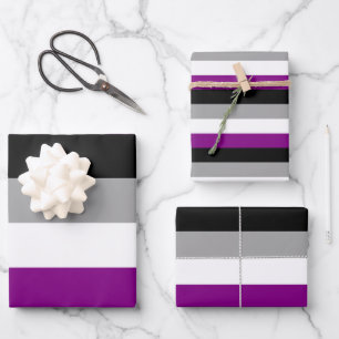 Asexual Pride Flag Wrapping Paper Sheet
