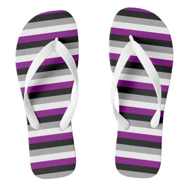 Asexual Pride Flip Flops (Footbed)