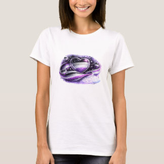 Asexual Pride Galaxy Heart T-Shirt Design