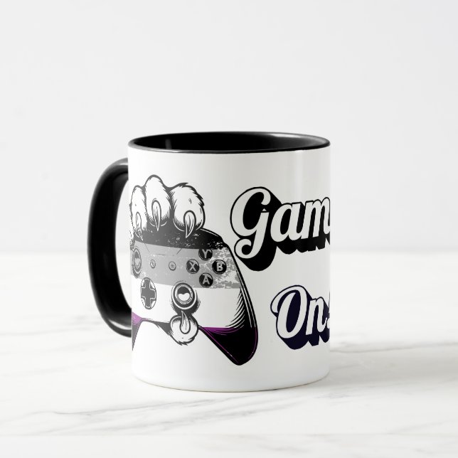 Asexual Pride Game On Tiger Paw Controller Mug 26 (Front Left)
