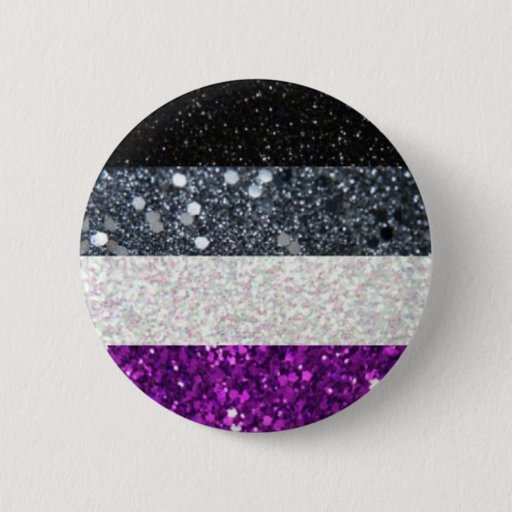 Image of Asexual Pride glitter button