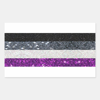 Asexual Pride glitter sticker