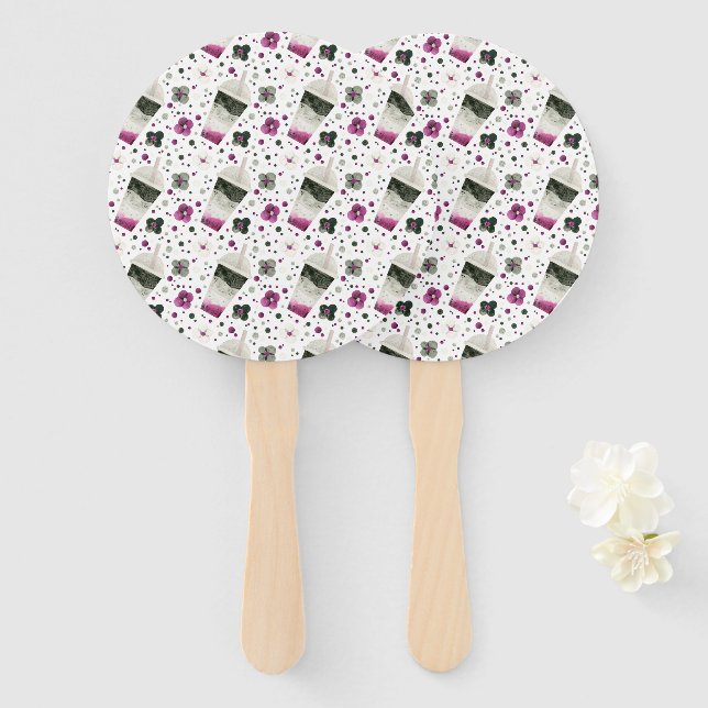 Asexual Pride Hand Fans (Front and Back)