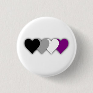 Asexual pride hearts button