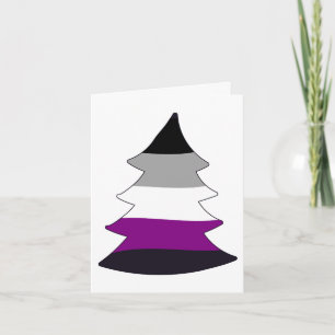 Asexual Pride Holigay Tree Holiday Card