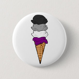 Asexual Pride Ice Cream 6 Cm Round Badge