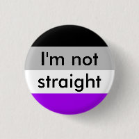 asexual pride I'm not straight pin