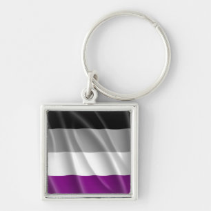 ASEXUAL PRIDE KEY RING