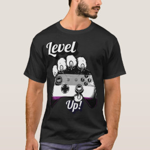 Asexual Pride Level Up Tiger Paw Controller Shirt
