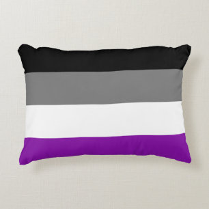 Asexual Pride, LGBTQ Pride, Striped Print Decorative Cushion