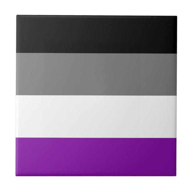 Asexual Pride, LGBTQ Pride, Striped Print Tile (Front)