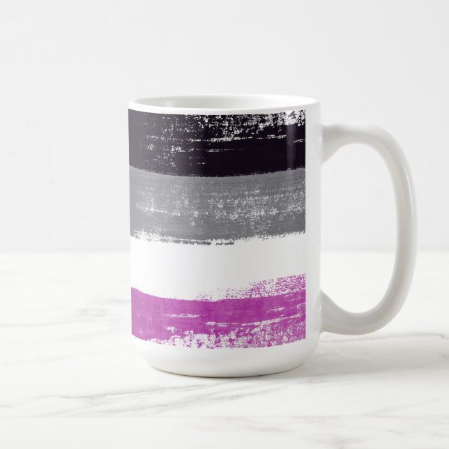 Asexual Pride Paint Coffee Mug (Right)