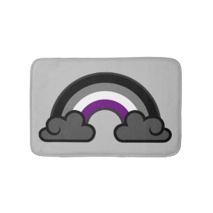 Asexual Pride Rainbow +{ Ace   Demi   Grey }+ Bath Bath Mat