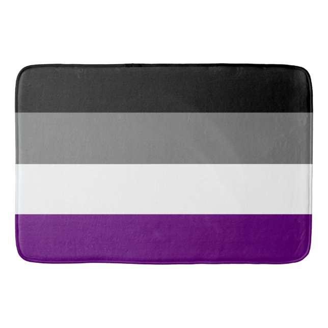 Asexual Pride Rainbow {{{ Ace | Demi | Grey }}} Bath Mat (Front)