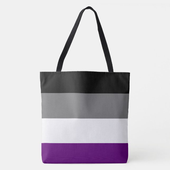 Asexual Pride Rainbow [Ace | Demi | Grey ] Tote Bag (Front)