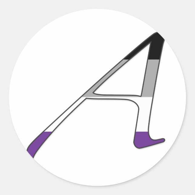 Asexual Pride "Scarlet" Letter A Classic Round Sticker (Front)
