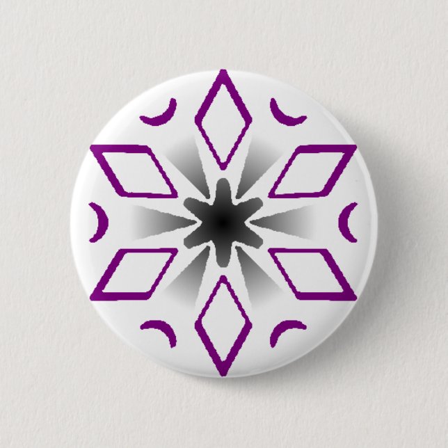 asexual pride snowflake pin (Front)