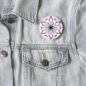 asexual pride snowflake pin (In Situ)
