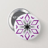 asexual pride snowflake pin (Front & Back)