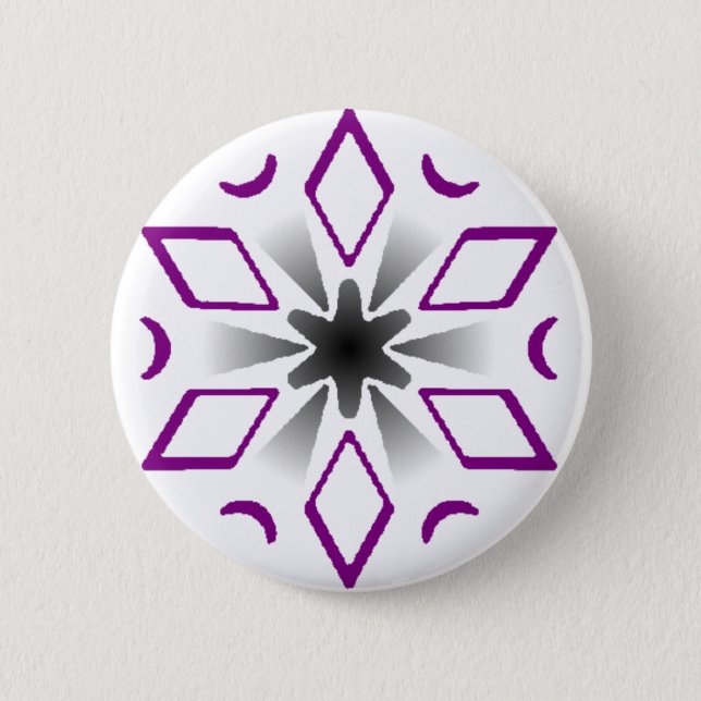 asexual pride snowflake pin (Front)