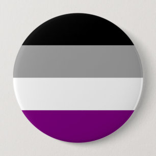 ASEXUAL PRIDE STRIPES DESIGN 10 CM ROUND BADGE
