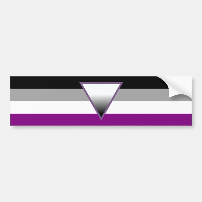 Asexual Pride T-Shirt Bumper Sticker (Front)