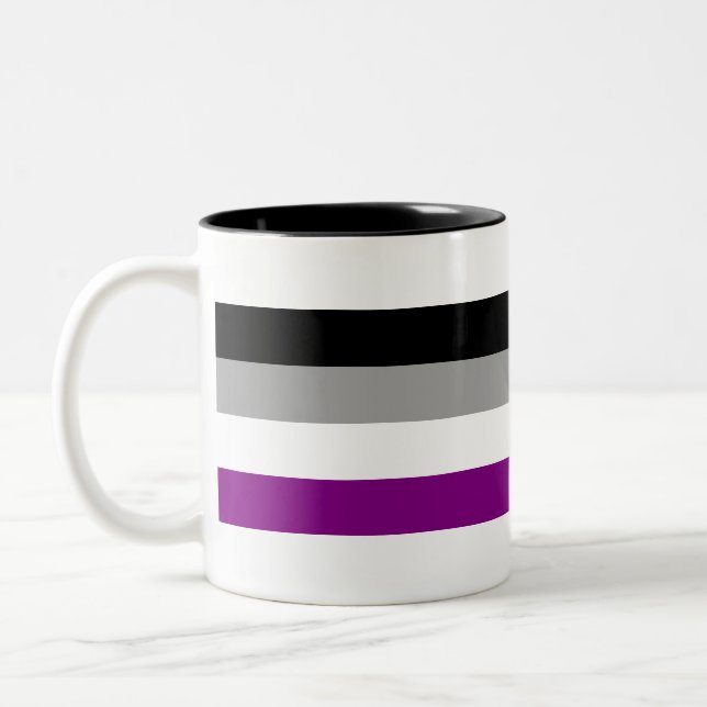 Asexual Pride Two-Tone Coffee Mug (Left)