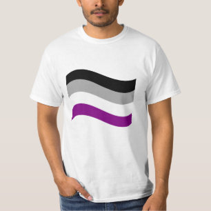 Asexual Pride Wavy Flag T-Shirt