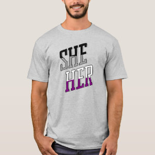 Asexual Pronouns She Her  T-Shirt
