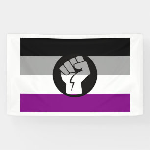 Asexual Protest Flag Banner