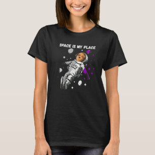 Asexual Space Is My Place Astronaut Sloth Galaxy A T-Shirt