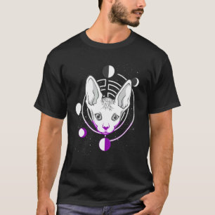 Asexual Space Sphynx Cat Asexual Flag Lgbqa Asexua T-Shirt