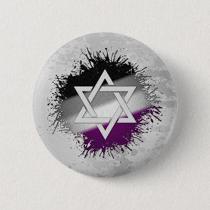 Asexual Star of David 6 Cm Round Badge